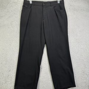 Alberto Chino Golf Tech Pants Mens 52 US 36 Black Comfort Fit Stretch Flat Front